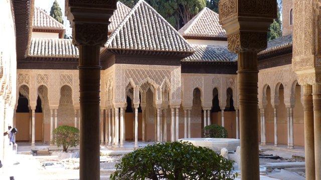 court of the lions alhambra granada spain
