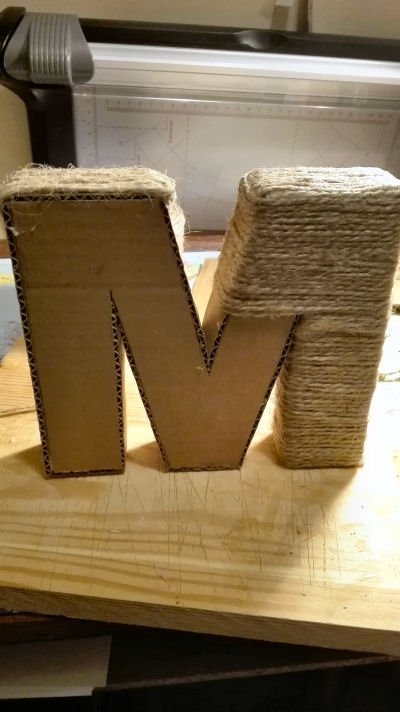 DIY letters, Block Letters Made Out of Cardboard