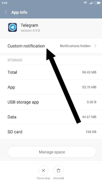 telegram notifications on android