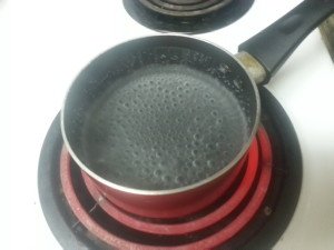 Marijuana Tea boiling water
