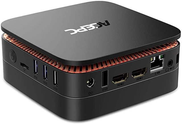 ACEPC Mini PC Windows 10 Pro,12GB RAM/128GB SSD Mini Computer with Intel Pentium J4205(up to 2.6GHz),AK1 Micro Desktop Computer Support Gigabit Ethernet,2.4G+5G Dual WiFi for Home Business Office Photo