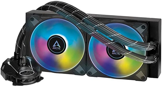 ARCTIC Liquid Freezer II 240 A-RGB - Multi-Compatible All-in-one CPU AIO Water Cooler with A-RGB, Compatible with Intel & AMD, efficient PWM-Controlled Pump, Fan Speed: 200-1800 RPM - Black Picture