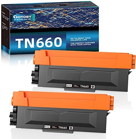 GOTOBY Compatible Toner Cartridge Replacement for Brother TN660 TN630 TN-660 TN-630 Work with HL-L2380DW HL-L2320D HL-L2300D HL-L2340DW MFC-L2700DW MFC-L2740DW Printer DCP-L2540DW (Black, 2 Pack) Picture