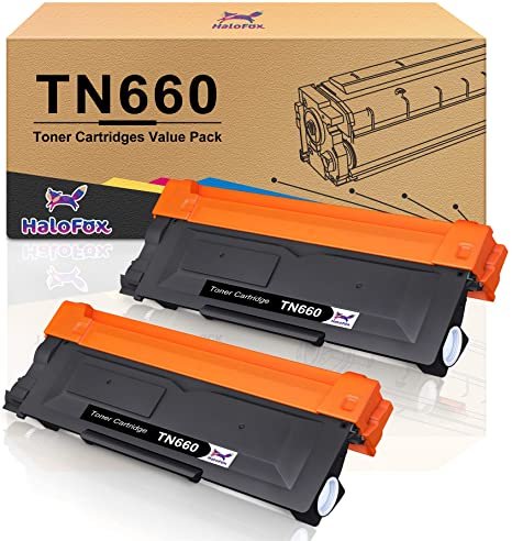 HaloFox Compatible Toner Cartridge Replacement for Brother TN660 TN630 DCP-2560DN MFC-L2707DW MFC-L2700DW HL-L2380DW DCP-L2540DW HL2340DW MFC-L2740DW MFC-L2685DW HL-L2300D Printer (Black, 2-Pack) Photo