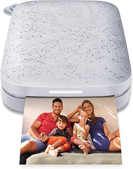 HP Sprocket Portable 2x3" Instant Photo Printer (Luna Pearl) Print Pictures on Zink Sticky-Backed Paper From Your iOS & Android Device Photo