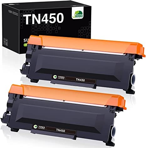 JARBO Compatible Toner Cartridge Replacement for Brother TN450 TN-450 TN420 TN-420 (2 Black, High Yield), for Brother HL-2270DW HL-2280DW HL-2230 HL2240 MFC-7360N MFC-7860DW DCP-7065DN IntelliFax 2840 Photo