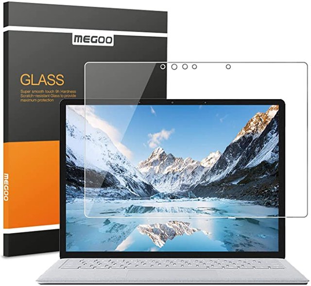 Megoo Screen Protector for Surface Laptop 4 13.5 Inch,Tempered Glass/Easy Installation/Ultra Clear Screen, Compatible for Microsoft Surface Laptop 3/2/1-13.5 Inch JPG