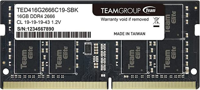 TEAMGROUP Elite DDR4 16GB Single 2666MHz PC4-21300 CL19 SODIMM 260-Pin Laptop Memory Module Ram - TED416G2666C19-S01 JPG