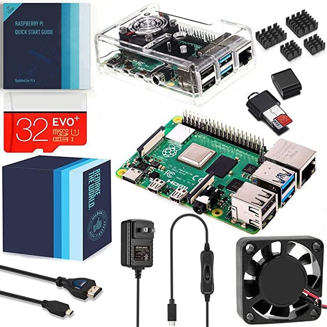 Vilros Raspberry Pi 4 8GB Complete Kit with Clear Transparent Fan Cooled Case Picture