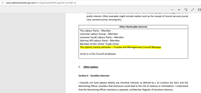 Islamic Centre - Mustafa Malik Labour/Union Member