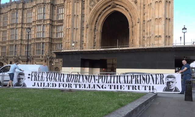 #FreeTommy Outside Parliament