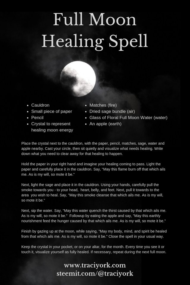 Full Moon Healing Spell 2019