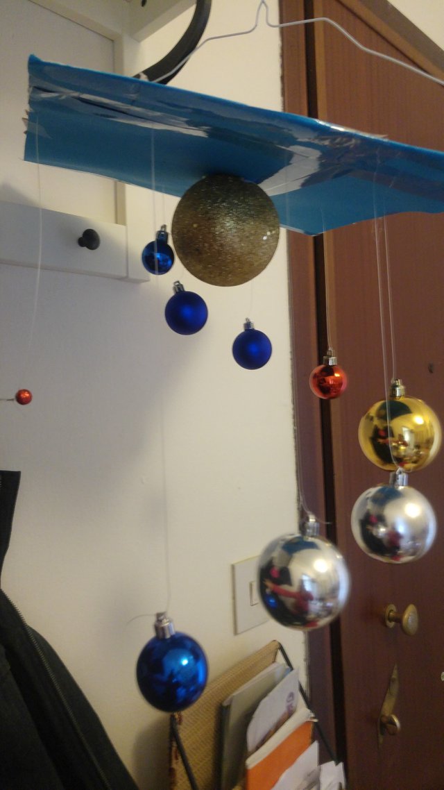 Sistema solare con palline di Natale