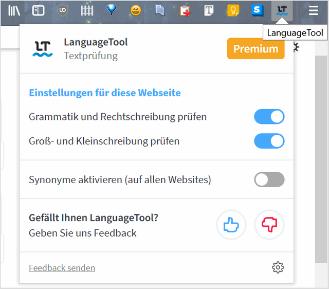 LanguageTool im Firefox