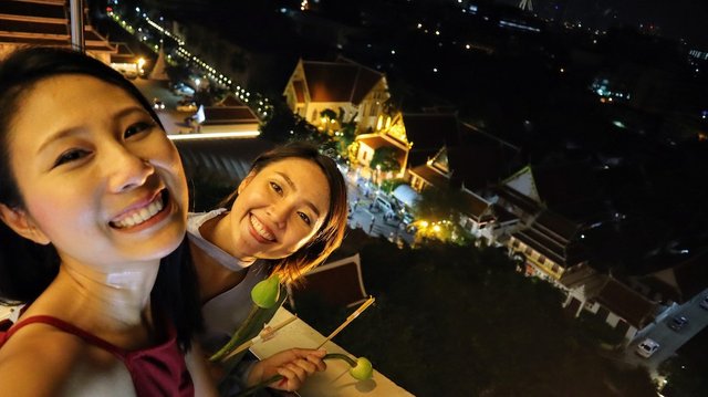 Golden mount on Loy Krathong Day, Bangkok, Thailand