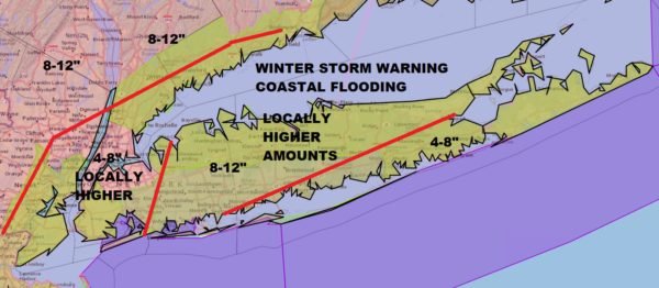 Long Island Winter Storm Warning Coastal Flooding