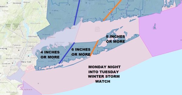 Winter Storm Watch Long Island National Weather Service Snow Forecast