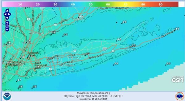 Palm Sunday Unspringlike Snow Showers Chilly Day Warmer Week Ahead