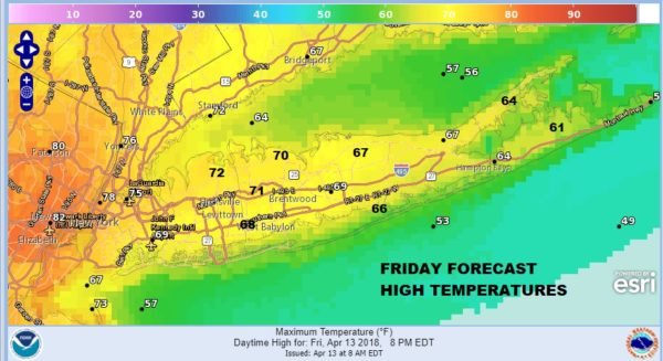 South Wind Temps Rise Saturday Raw Damp Cold Sunday