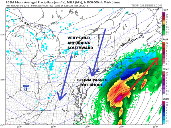 Long Island Stuck Cold Storm Offshore Stays Offshore