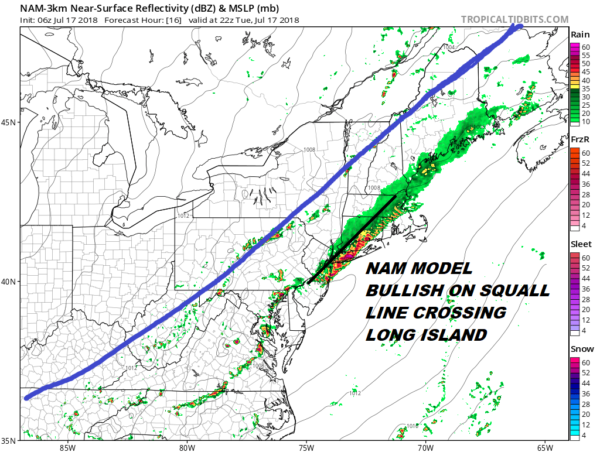 Long Island Severe Weather Risk 4-8pm Strong Thunderstorms Possible