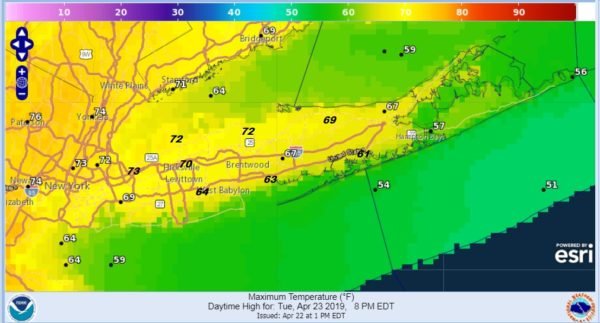 Waves of Rain Backing Westward From Coastal Low