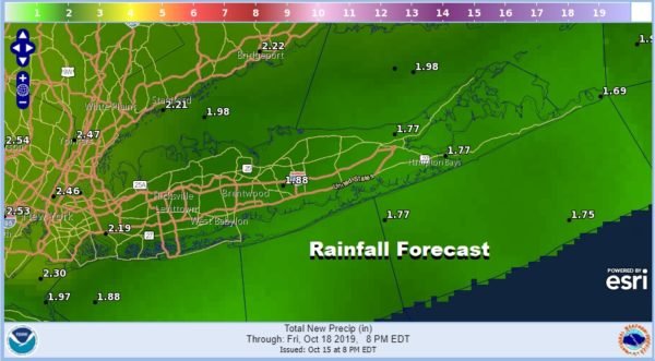 Major Storm Moves Up The Coast Wind Rain Coastal Flooding Long Island