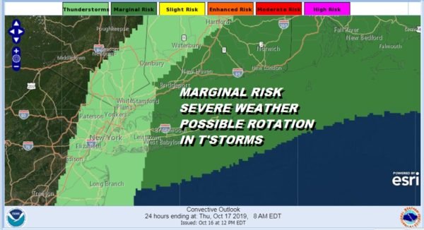 MARGINAL RISK SEVERE WEATHER POSSIBLE ROTATION IN T'STORMS