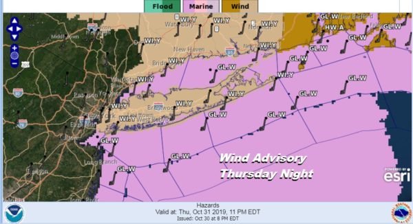 Wind Advisory Long Island Gusts 50 Mph Strong Cold Front Approaches