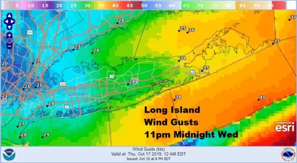 Major Storm Moves Up The Coast Wind Rain Coastal Flooding Long Island