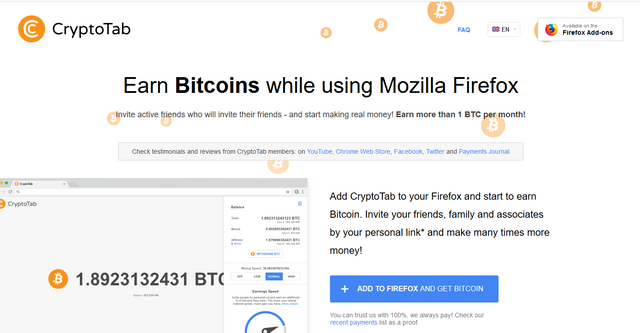 Earn bitcoin with firefox