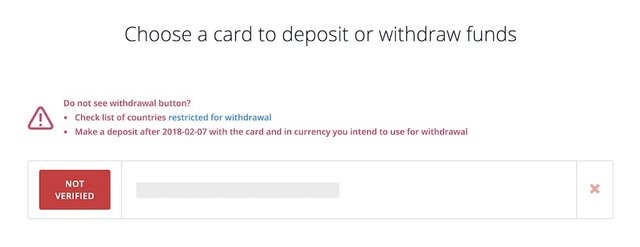 CEX.IO credit card verification form button.