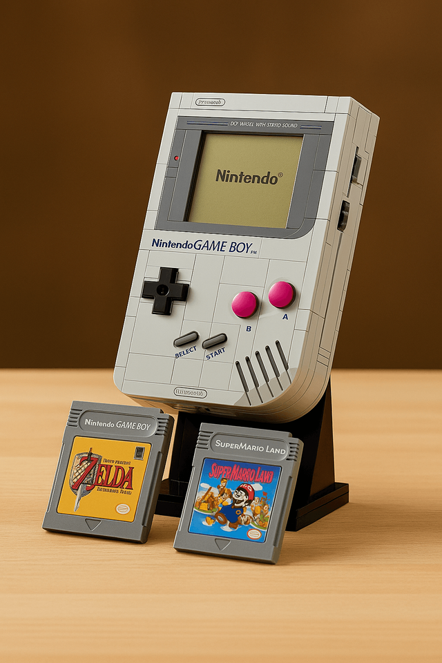 LEGO Game Boy Display with Zelda & Mario