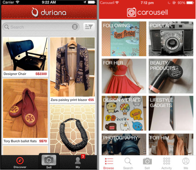 Image of Content Carousell app