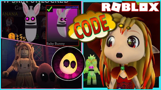 Roblox Gameplay Banana Eats Code Getting Surprise Hatching Badge And Baby Bunny Beacon Dclick - roblox banana
