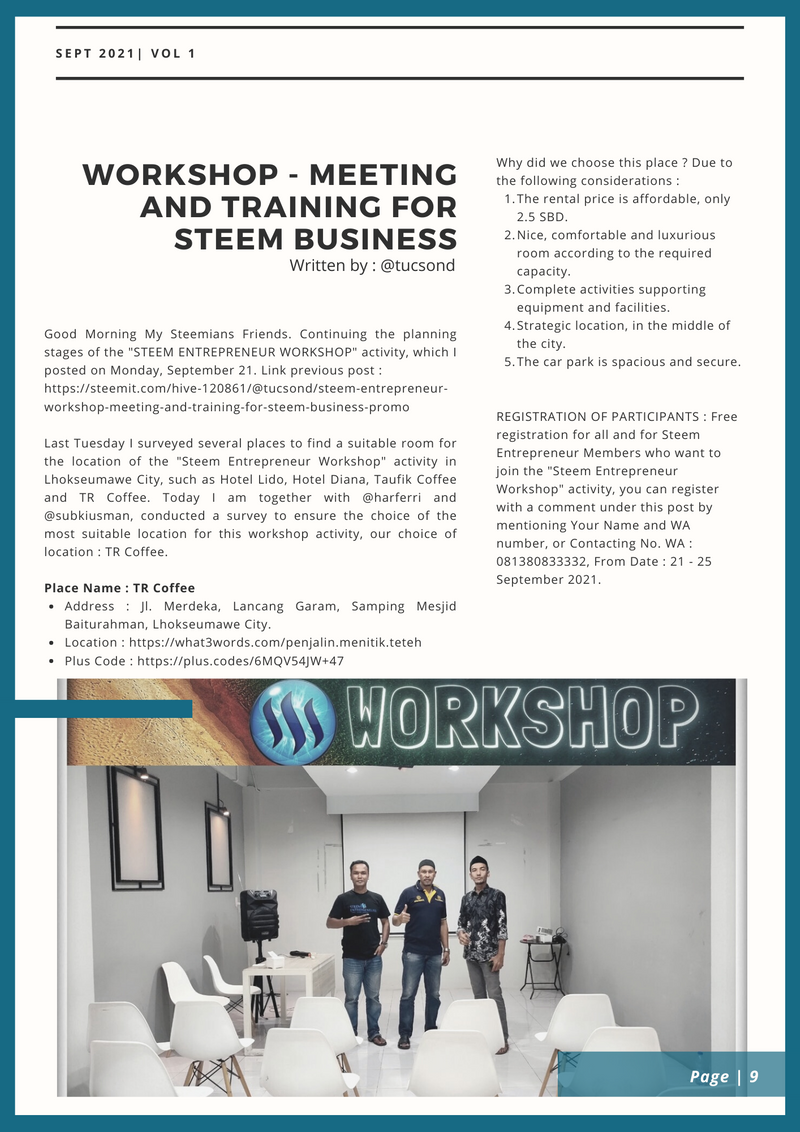 STEEM FOR BETTER LIFE NEWSLETTER - VOL 1 - DCLICK