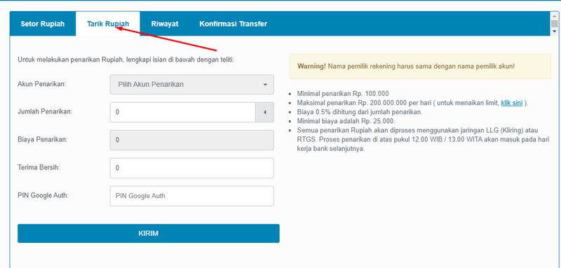 Tutorial Cara Penarikan Rupiah Di Indodax Tanpa Dikenakan Biaya Penarikan Dclick