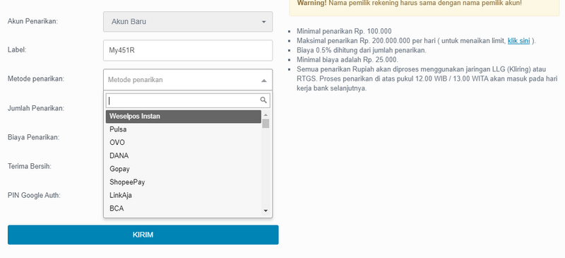 Tutorial Cara Penarikan Rupiah Di Indodax Tanpa Dikenakan Biaya Penarikan Dclick