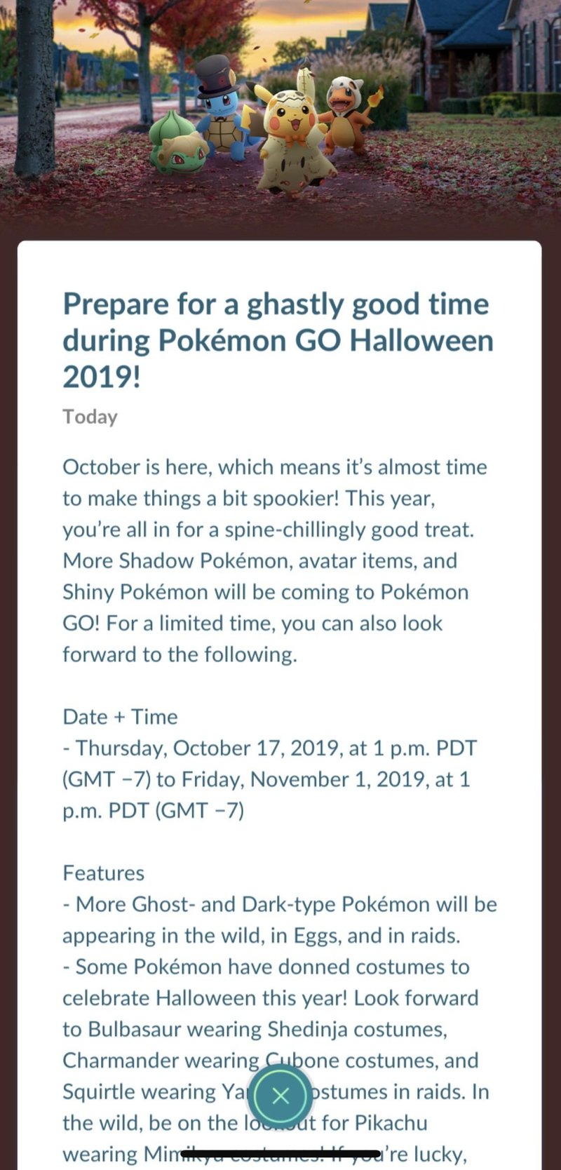 Pokemon Go Halloween Event 2019 What To Expect