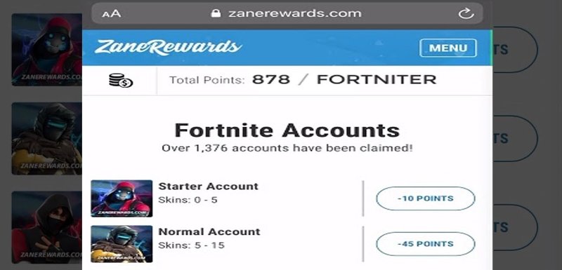 Zane Rewards Get Free Fortnite Accounts Just By Downloading Free Apps Dclick