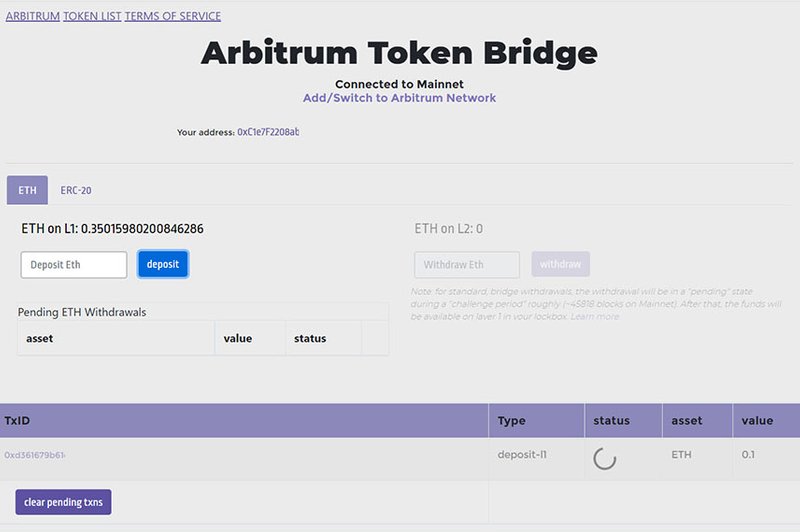 Arbitrum Optimism初体验 Dclick