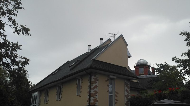 House on the rainy sky 