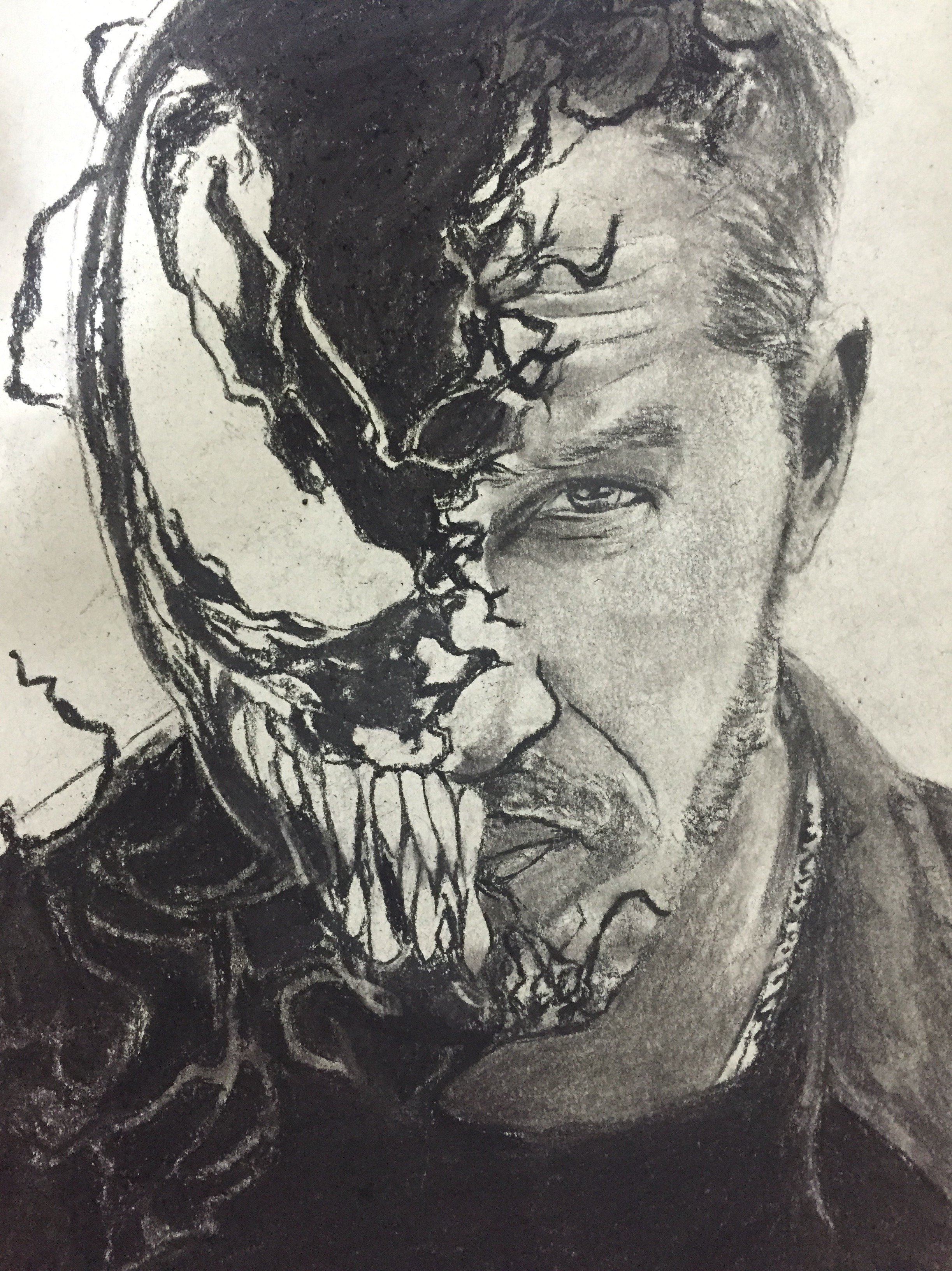 How to Draw VENOM, Step by Step VENOM face Drawing, Comic Drawing, Maxim...  : r/sketches