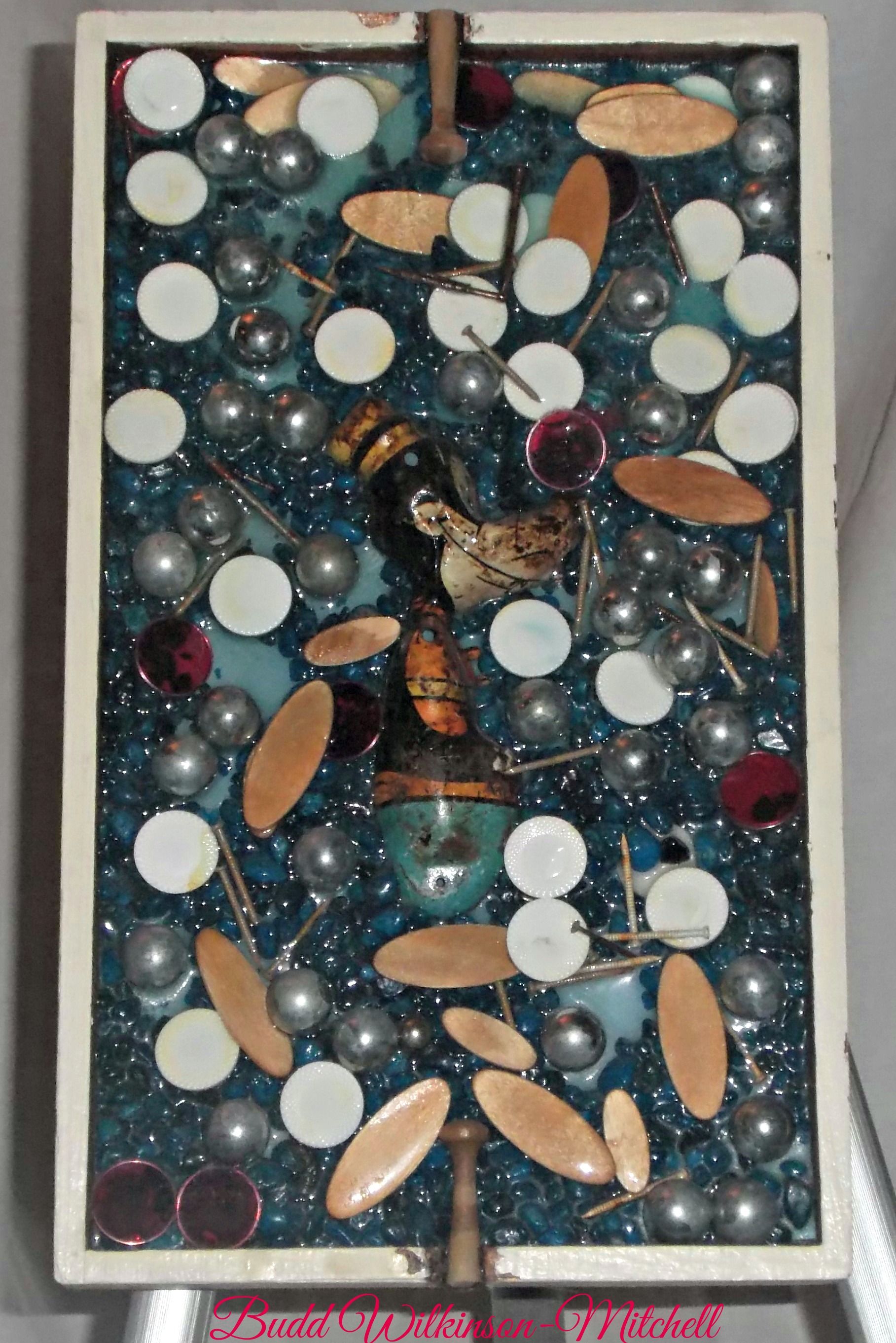 All Hopped Up on Goofballs 2014 12x7 Inch Mixed Media on Wood .jpg