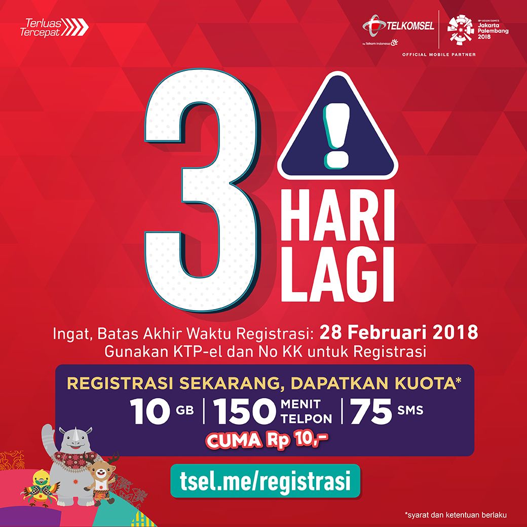 Batas Waktu Registrasi Kartu Tsel Tinggal 3 Hari Lagi Steemit