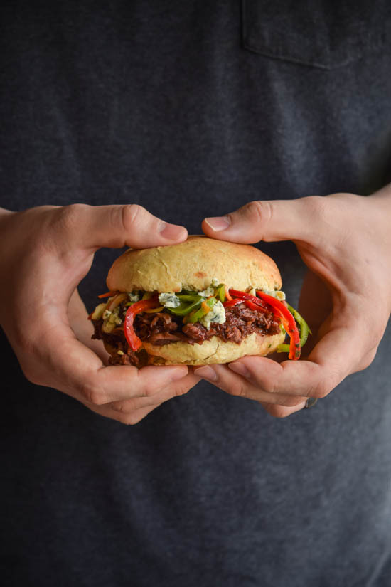 Blackberry BBQ Sauce Pulled Pork Sandwiches & Cilantro Pepper Slaw (12).jpg