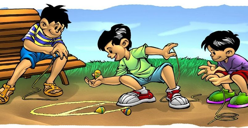 InfantiaN - Infancia El trompo, juego de la calle