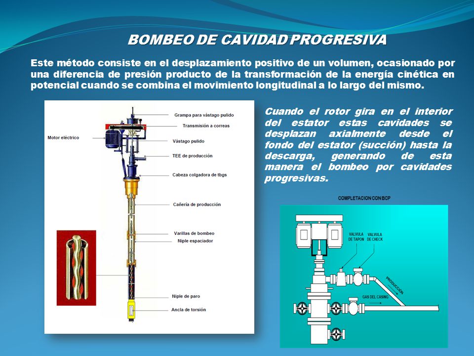 diagrama de bomba de cavidad progresiva