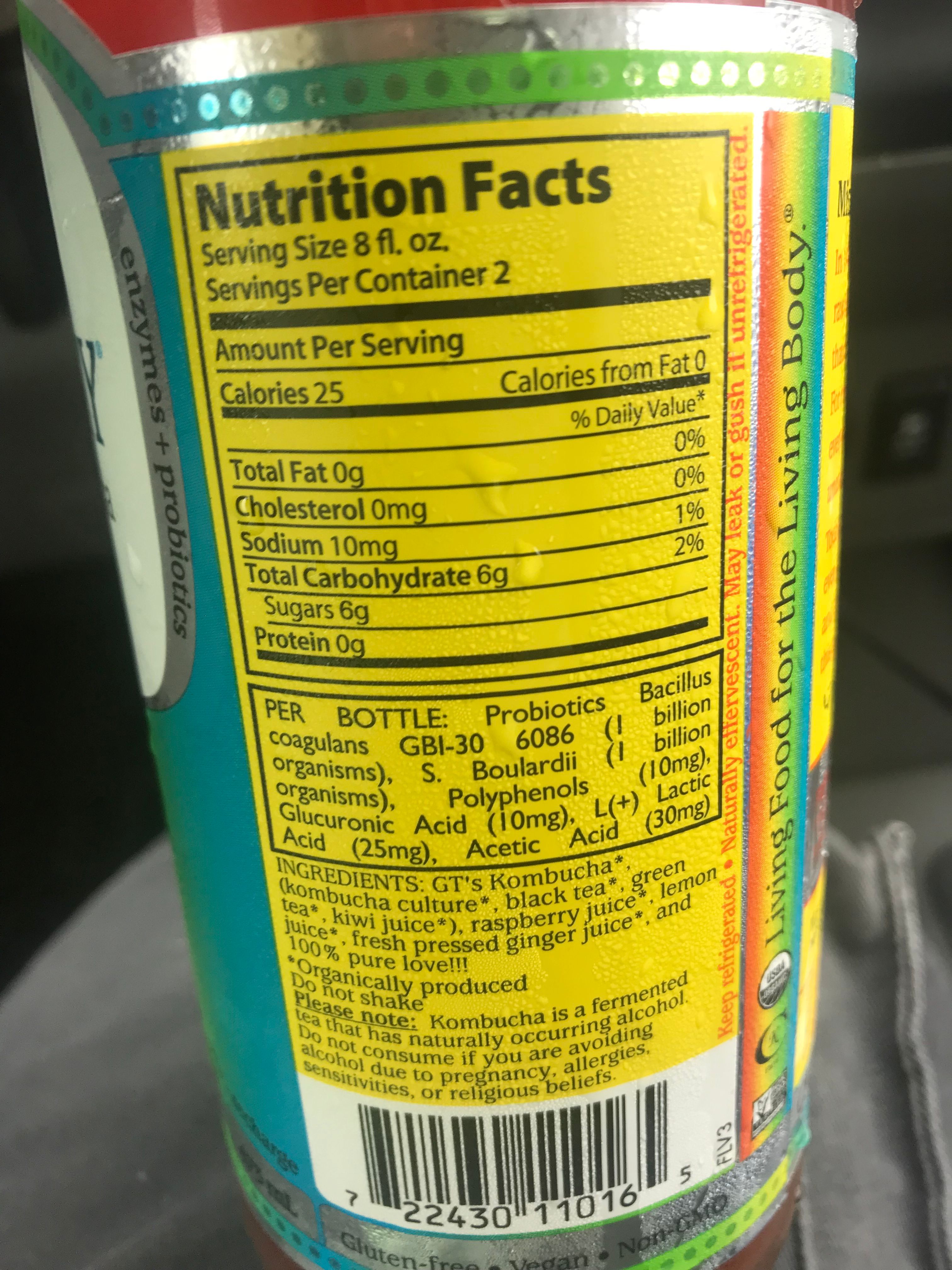 Gt Kombucha Nutrition Facts Besto Blog