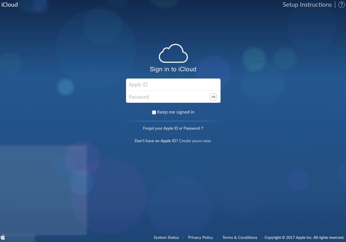 Face Phishing iCloud Interface